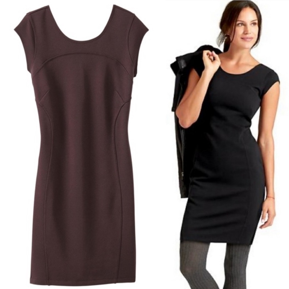 Athleta Illusion Mini Dress in Currant Size Medium Athleisure Loungewear